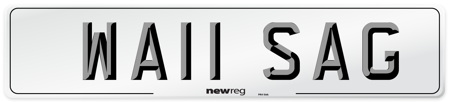 WA11 SAG Number Plate from New Reg